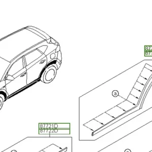 Listwa ozdobna błotnika tylnego prawa Hyundai Tucson (2016-2018) Darmowa dostawa