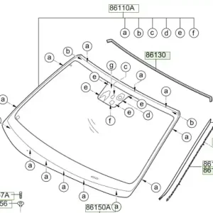 Listwa szyby czołowej lewa Hyundai I30 Wysoka jakość