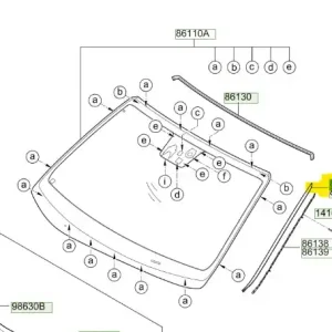 Listwa szyby czołowej lewa Hyundai I30 Okazja