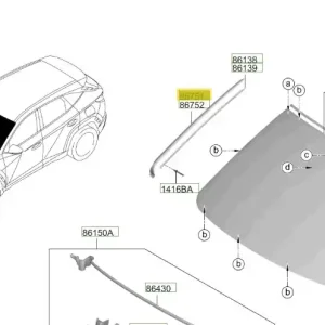 Okazja Listwa szyby czołowej lewa Hyundai Tucson (2022-2024)