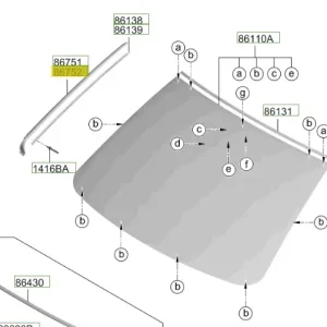 Bezpieczna płatność Listwa szyby czołowej prawa strona Hyundai Tucson (2022-2024)