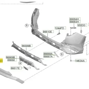 Zniżka Listwa środkowa tylnego zderzaka Hyundai Tucson (2024)