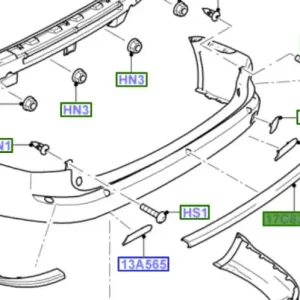 Zamów teraz Listwa środkowa zderzaka tylnego focus MK2