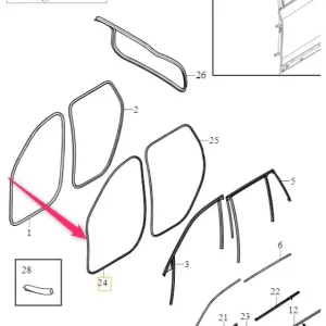 Oferta limitowana Listwa uszczelka szyby drzwi przód XC90 Volvo