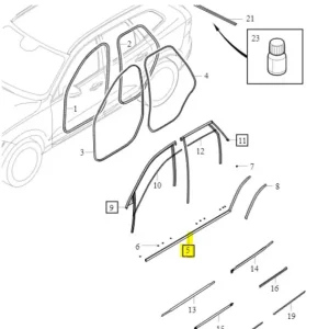 Ostatnia szansa Listwa uszczelniająca progowa lewa XC60 2018