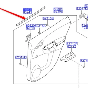 Tylko do końca tygodnia Listwa wewnętrzna drzwi tylnych lewych 09 19 KIA