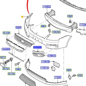 Listwa prawa zderzaka przedniego Ford Focus MK2 Cmax - wyprzedaż Nie przegap