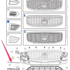 Listwa prawa zderzaka przód Volvo Oferta