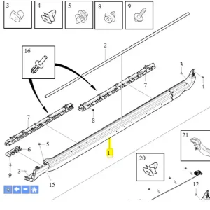 Listwa progowa lewa Volvo XC90 2016 Kup online