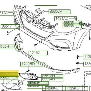 Listwa zderzaka przedniego lewa Hyundai IX35 / Tucson Wybór klientów
