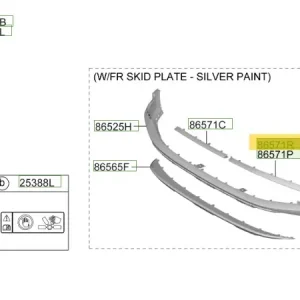Listwa zderzaka przedniego prawa strona Hyundai Tucson (2022) Oferta limitowana
