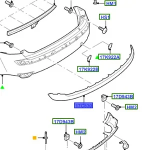 Listwa zderzaka tylnego MK2 FORD Premium