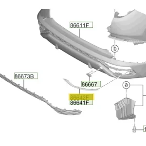 Listwa zderzaka tylnego prawa Hyundai Tucson (2022) Łatwy zwrot