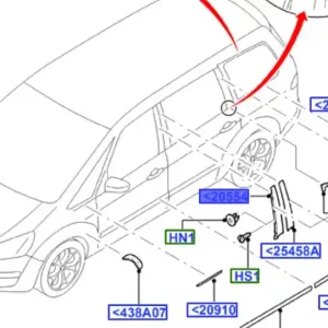 Darmowa dostawa Listwa pionowa drzwi lewy przód smax galaxy 0615 FORD - wyprzedaż