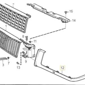 Listwa prawa reflektora zderzaka przód 740 Volvo Nowy