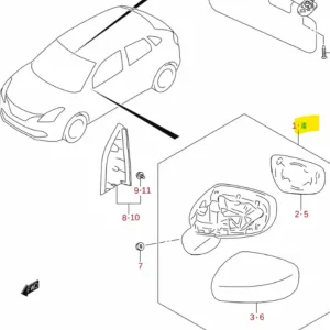 Wysoka jakość Lusterko boczne lewe Suzuki Baleno - wyprzedaż