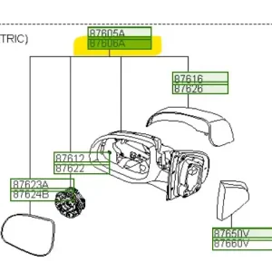 Taniej Lusterko boczne zewnętrzne prawe Hyundai I20 (2012) OE - wyprzedaż