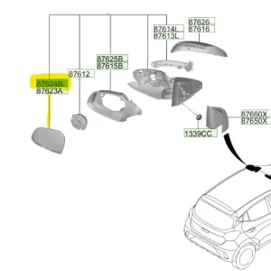 Lusterko Hyundai I10 - wyprzedaż Dostępne od ręki