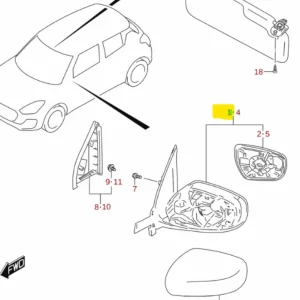 Lusterko Prawe Suzuki Swift - wyprzedaż Wybór klientów