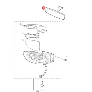 Bezpieczna płatność Lusterko wewnętrzne wsteczne MG3 2024
