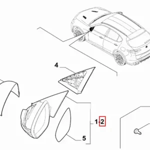 Lusterko wsteczne Alfa Romeo Stelvio - wyprzedaż Hit cenowy