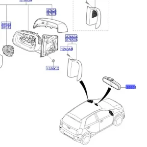 Lusterko wsteczne wewnętrzne Kia Picanto 2024 Sprawdź teraz
