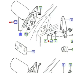 Wysoka jakość Lusterko zewnętrzne lewe escort orion 19901995