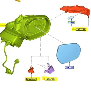 Bezpieczne zakupy Lusterko zewnętrzne lewe fiesta 2017FORD - wyprzedaż