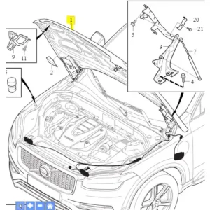 Maska pokrywa silnika XC90 Wysoka jakość