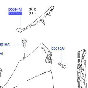 Maskownica podszybia lewa nissan - wyprzedaż Tani