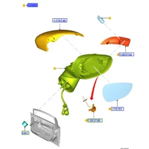 Oferta limitowana Lusterko zewnętrzne lewe Ford Fiesta 2013 2019
