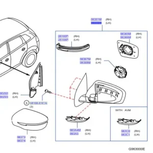 Wyprzedaż Lusterko zewnętrzne lewe J11 NISSAN
