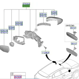 Rabat Lusterko zewnętrzne lewe Kia Sportage 21-25
