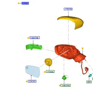 Darmowy zwrot Lusterko zewnętrzne lewe MK5 20142022