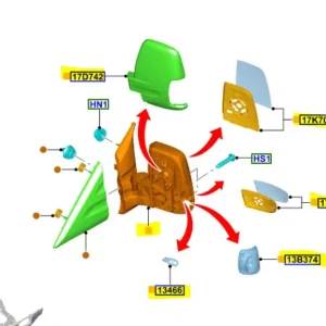 Lusterko zewnętrzne lewe transit 2014FORD Zniżka