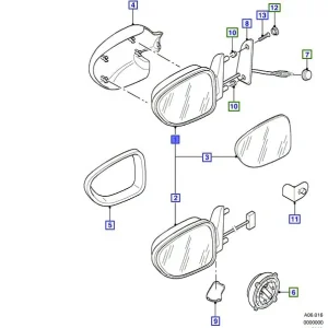 Premium Lusterko zewnętrzne prawe galaxy 0006 FORD - wyprzedaż
