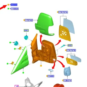Popularny Lusterko zewnętrzne prawe ttg 2014FORD