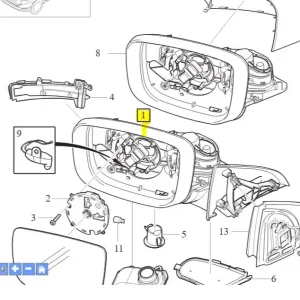 Lusterko zewnętrzne prawe Volvo XC60 2017 Wybór klientów