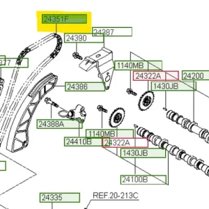 Łańcuch rozrządu Hyundai I30 (2009) OE - wyprzedaż Sprawdź teraz