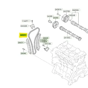 Zniżka Łańcuch rozrządu Hyundai Ioniq Hybrid (2019) OE - wyprzedaż