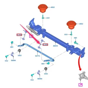 Łącznik drążka stabilizatora tył FORD - wyprzedaż Łatwy zwrot