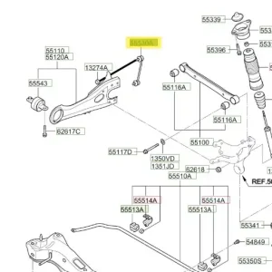 Łącznik stabilizatora tylnego Hyundai I30 (2007-2009) - wyprzedaż Zniżka