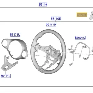 Dostępne od ręki Łopatki zmiany biegów lewa KIA Soul Electric (2018-2024) - wyprzedaż