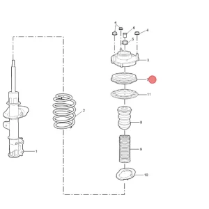 Ekspresowa dostawa Łożysko amortyzatora przód mg zs I
