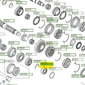 Nowość Łożysko wałka skrzyni biegów Hyundai I10 / I20 / Bayon - wyprzedaż