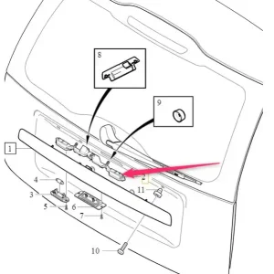 Nowy Mikrostyk klamka bagażnika Volvo