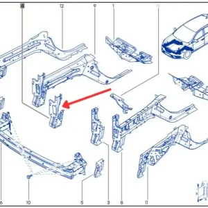 Obniżka ceny Mocowanie belki przedniej z podłużnicą prawą RENAULT MEGANE IV TALISMAN