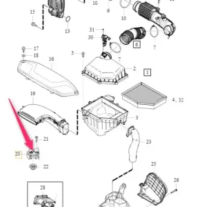 Premium Mocowanie filtra powietrza V40 V40CC Volvo