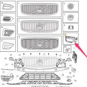 Najlepsza cena Mocowanie halogenu przedniego prawego XC60 Volvo