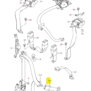 Zamów teraz Mocowanie pasa bezpieczeństwa Suzuki SX4 / S Cross - wyprzedaż